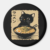 Aimant Cat eating ramen  (Devant)