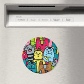 Aimant Cat et kitten (In Situ (Lave-vaisselle))