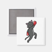Aimant Cat fait la boxe (Recto/Verso)