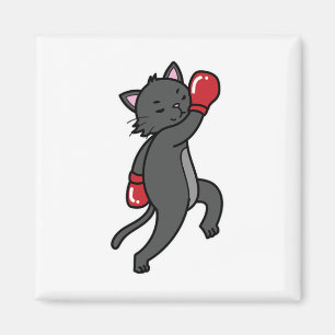 Aimant Cat fait la boxe