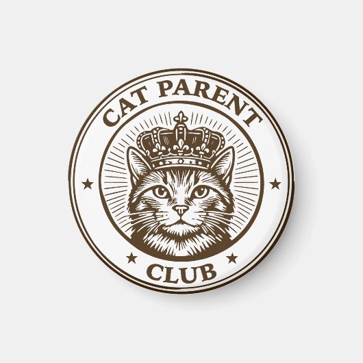 Aimant Cat Parent Club – For Humans Owned by Cats (Devant)
