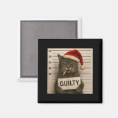 Aimant Cat Smoking Cigarette Christmas Funny Meme Cat (Recto/Verso)