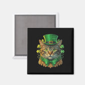 Aimant Cat St patrick Patricks Journée Pour Hommes Femmes (Recto/Verso)