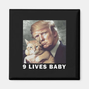 Aimant Cat Trump 9 Lives Baby Trump 2024 Victoire remport