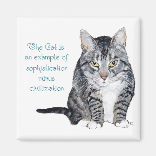 Aimant Cat Wisdom - Sophistication minus Civilization? (Devant)