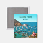 Aimant Catalina Island Père Noël Catalina Californie Vint (Recto/Verso)