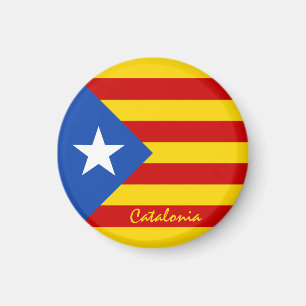 Aimant Catalogne Drapeau & Catalan - La Senyera Estelada