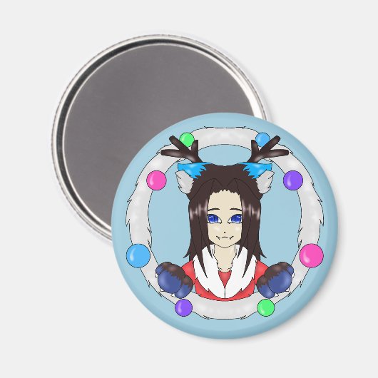 Aimant Catberry de Noël (Recto/Verso)