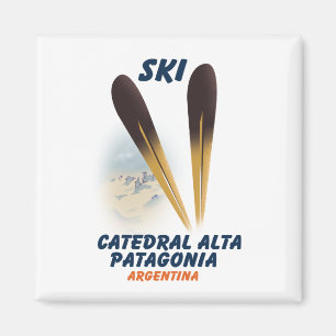 Aimant Catedral Alta Patagonia, Argentine poster ski