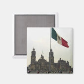 Aimant Catedral en el Zocalo del DF con la Bandera (Recto/Verso)