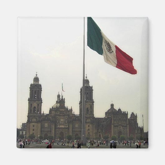 Aimant Catedral en el Zocalo del DF con la Bandera (Devant)