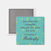 Aimant caterpillar à citation papillon (Recto/Verso)