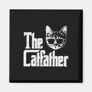 Aimant Catfather Funny Chat Papa Fête des pères Film Pun