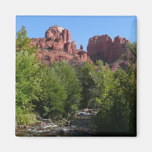Aimant Cathedral Rock and Stream à Sedona Arizona (Devant)