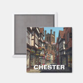 Aimant Cathédrale de Chester Angleterre Voyage (Recto/Verso)
