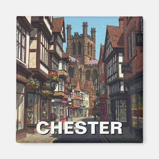 Aimant Cathédrale de Chester Angleterre Voyage (Devant)