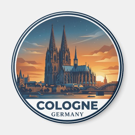 Aimant Cathédrale de Cologne Allemagne (Devant)