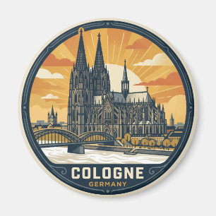 Aimant Cathédrale de Cologne vintage Allemagne