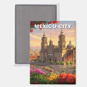 Aimant Cathédrale de Mexico (Recto/Verso)