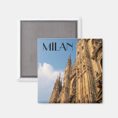 Aimant Cathédrale de Milan au coucher du soleil (Recto/Verso)