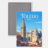 Aimant Cathédrale de Tolède Espagne (Recto/Verso)