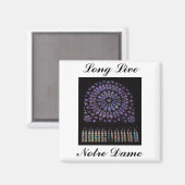 Aimant Cathédrale Notre-Dame de Paris Vitraux (Recto/Verso)