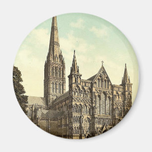 Aimant Cathédrale, Salisbury, Angleterre Photochrom rare