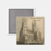 Aimant Cathédrales d'Angleterre série : Canterbury 1836 (Recto/Verso)
