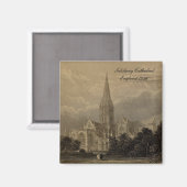 Aimant Cathédrales d'Angleterre Série : Salisbury 1836 Ma (Recto/Verso)