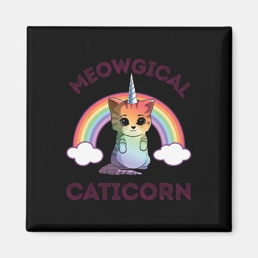 Aimant Caticorn Méowical T Chemise Chat Unicorne Filles F (Devant)