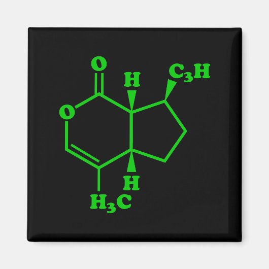 Aimant Catnip Nepetalactone Formule chimique moléculaire (Devant)