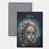 Aimant Catrina Azul, sur mesure (Recto/Verso)