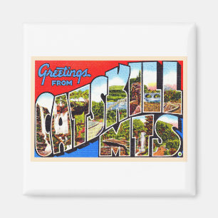 Aimant Catskill Mounts New York Grande Lettre Carte posta