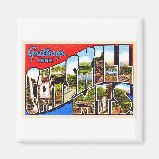 Aimant Catskill Mounts New York Grande Lettre Carte posta (Devant)