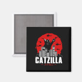 Aimant Catzilla Cute Chat Stuff Pour Amoureux des chats (Recto/Verso)