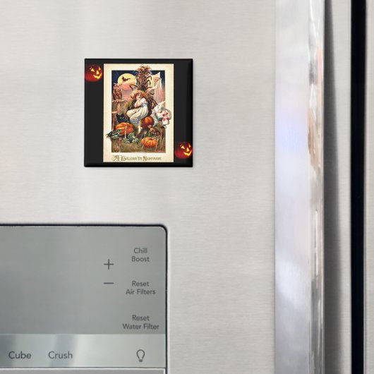 Aimant cauchemar d'Halloween vintage (In situ (réfrigérateur))