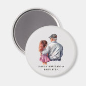 Aimant Caution père et fille (14) (Recto/Verso)