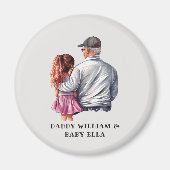 Aimant Caution père et fille (14) (Devant)