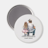 Aimant Caution père et fille noire (11) (Recto/Verso)