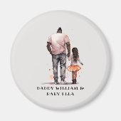 Aimant Caution père et fille noire (5) (Devant)