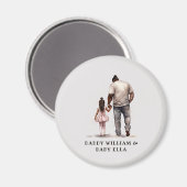 Aimant Caution père et fille noire (6) (Recto/Verso)