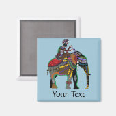 Aimant Cavalier d'éléphant (Recto/Verso)