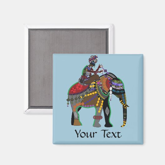 Aimant Cavalier d'éléphant (Recto/Verso)