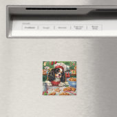 Aimant Cavalier King Charles Spaniel Baking Noël (In Situ (Lave-vaisselle))