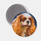 Aimant Cavalier King Charles Spaniel Chien Art - Chelsea (Recto/Verso)
