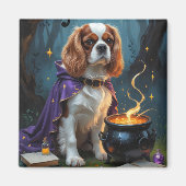 Aimant Cavalier King Charles Spaniel Fantaisie Halloween (Devant)
