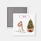 Aimant Cavalier King Charles Spaniel Funny Christmas Chie (Recto/Verso)