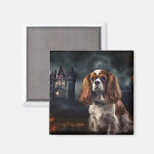Aimant Cavalier King Charles Spaniel Halloween Épouvantab (Recto/Verso)