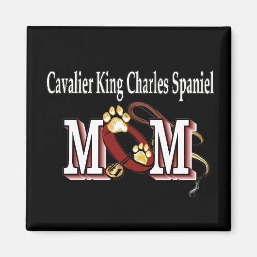 Aimant Cavalier King Charles Spaniel Maman Cadeaux (Devant)