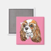 Aimant Cavalier King Charles Spaniel Portrait (Recto/Verso)